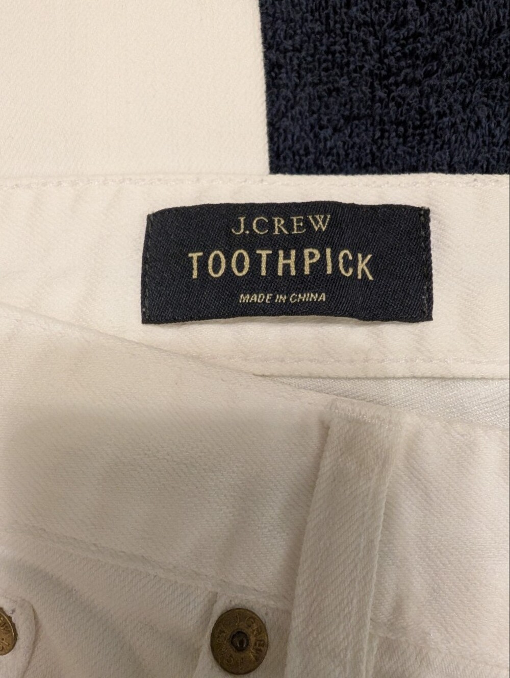 J. Crew Toothpick Mid Rise Ankle Jeans in White NWOT - Picture 5 of 6